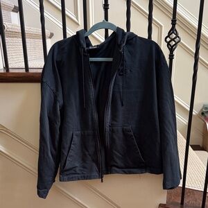 Nike Black Cropped Zip Up Jacket Women’s Size XL